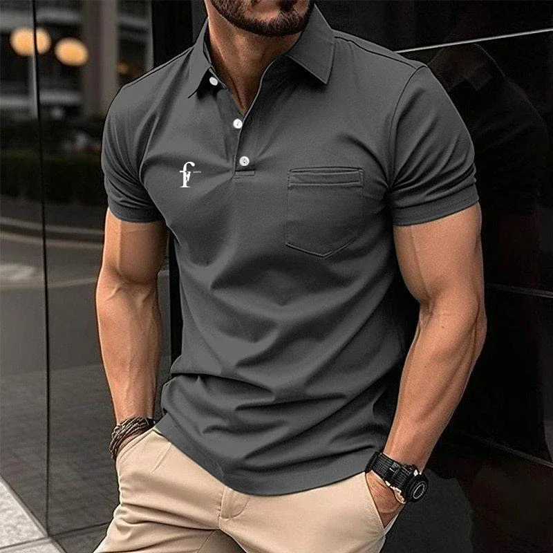 Men Clothes 3D Digital Print Stripe Short Sleeve Polo Shirt Men Summer Casual Polo Shirt Button Lapel Polo Shirt Golf Polo ShirtXJ250108