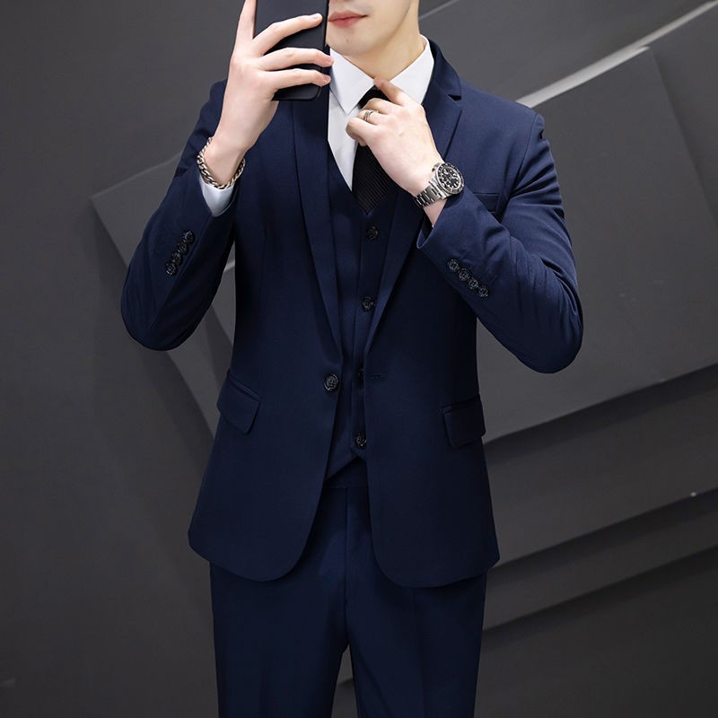 H577 Men's suits business casual formal jacket Korean style slim fit groomsmen