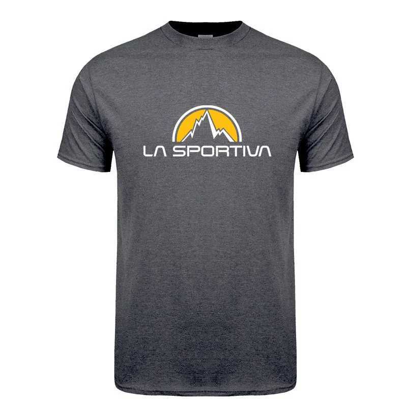 High Quality La Sportiva Mens T-shirt New Summer Short Sleeve Fun Mens T-shirt Staff Collar Breathable Comfortable Mens Top T250108