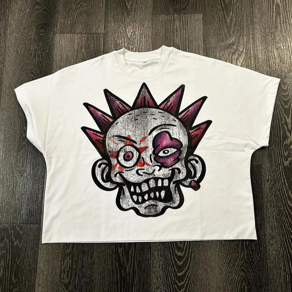 Streetwear Short Sleeve Men Women Harajuku Hip Hop Cartoon Graphic Printed Drop Sleeves T Shirt Gothic Cotton Tops Clothing 250107