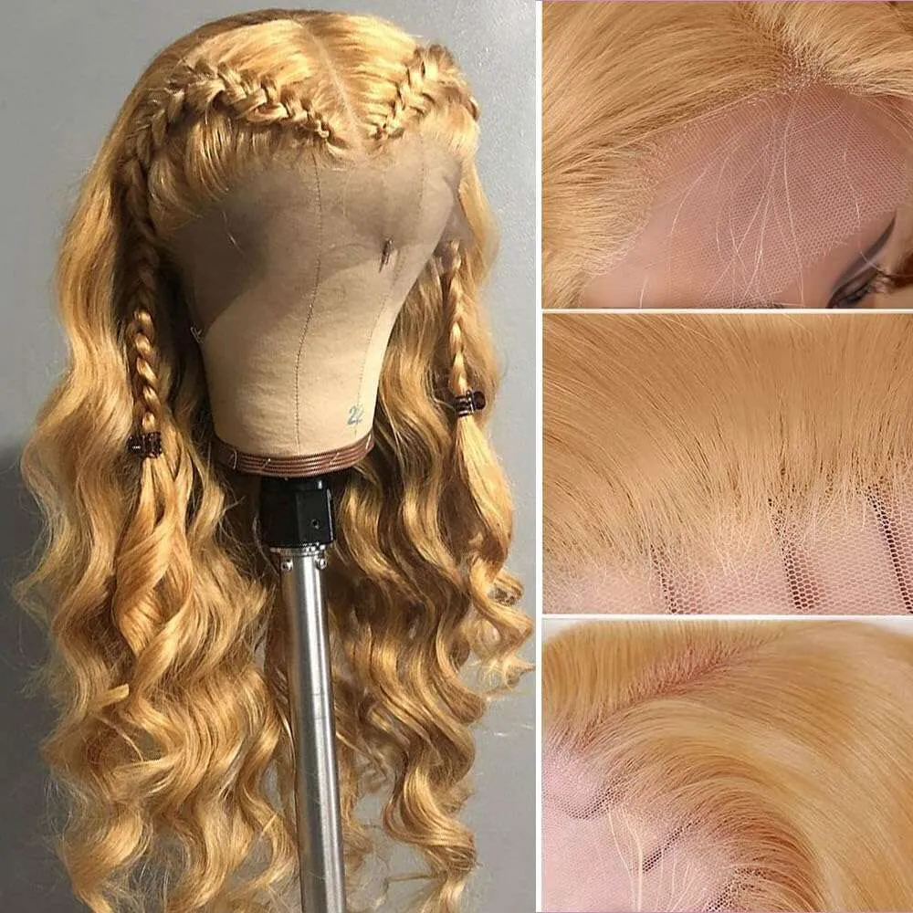 13x4 Lace Front wig Natural Synthetic human hair Wigs glueless preplucked wigs natural organic fiber Wig Deep Wave wig Curly Black wigs Blonde gold re