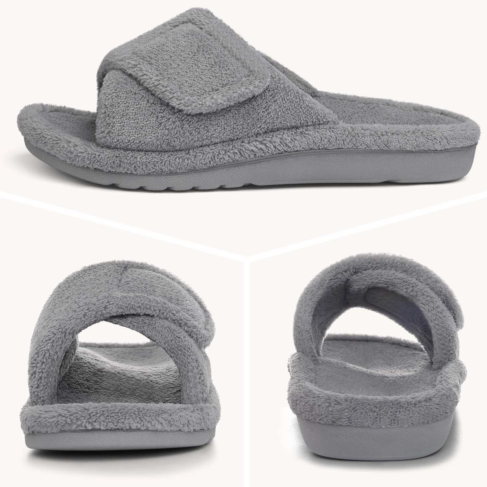 New Arrival Crestar womens winter fashionable open toe fluffy solid color home slippers new indoor and outdoor anti slip cotton shoes T250108
