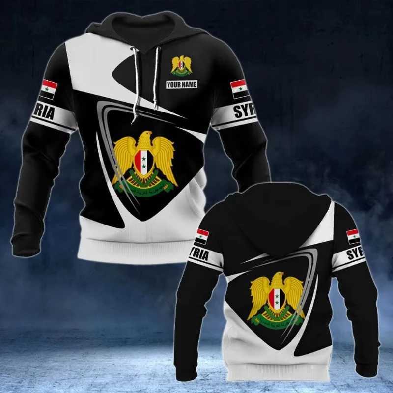 Syrian Hoodie 3D Printed Mens Hoodie Syrian Flag 932-963 Harajuku Y2K Sportswear Unisex Zipper Hoodie Casual Top W250108