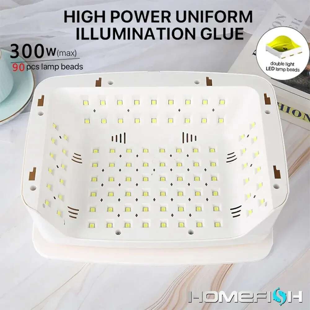 380W Professional 90 Leds Dryer UV Lamp for Curing All Gel Nail Polish Motion Sensing Manicure Pedicure