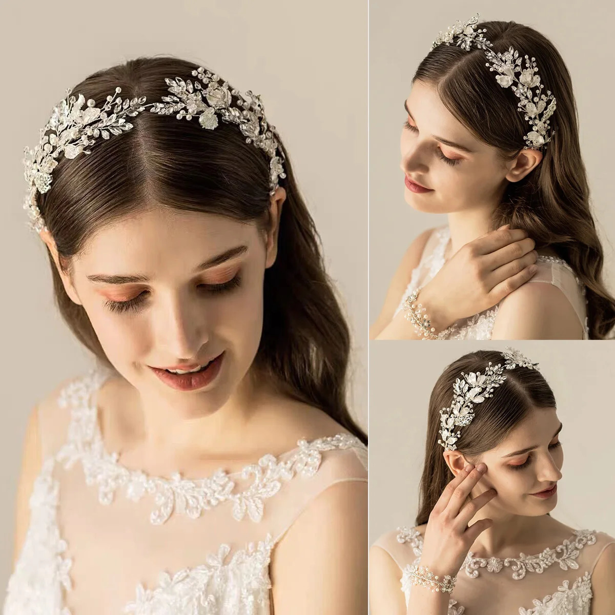 Classic handmade wedding headpiece crystal rhinestone hair band for wedding bridal hairpieces Hair Crown Party accessories 250107