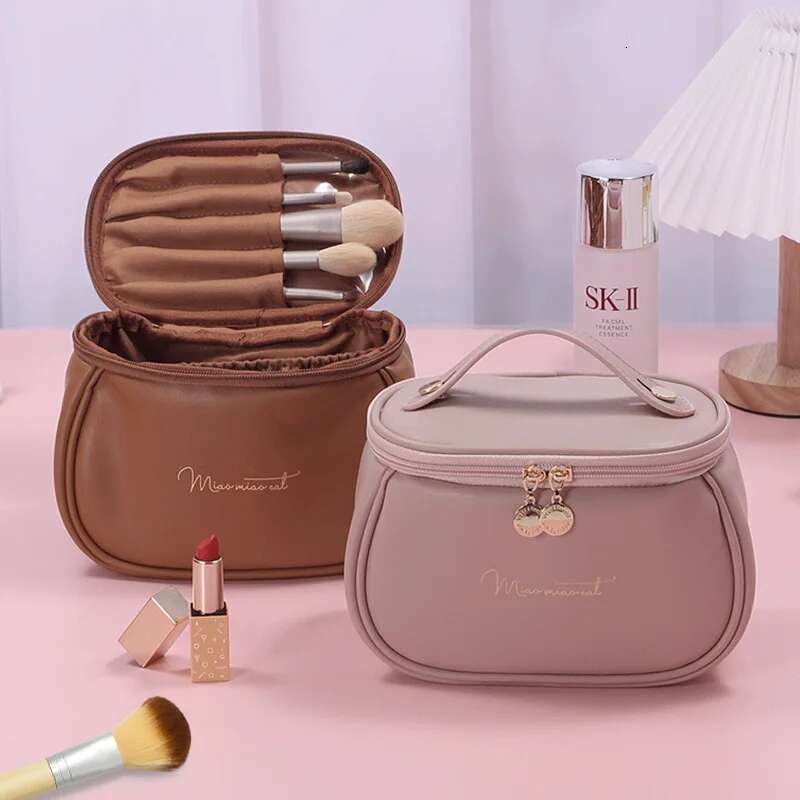 Cute PU Makeup Bag For Women Toiletries Organizer Waterproof Travel Make Up Pouch Female Large Capacity Portable Cosmetic Case