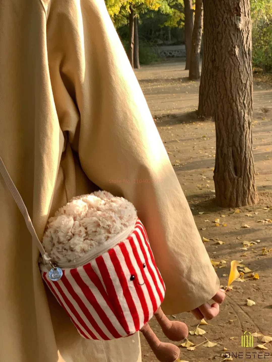 jellys cat plush food series kawaii popcorn bag shoulder backpack as a surprise holiday gift to give friends