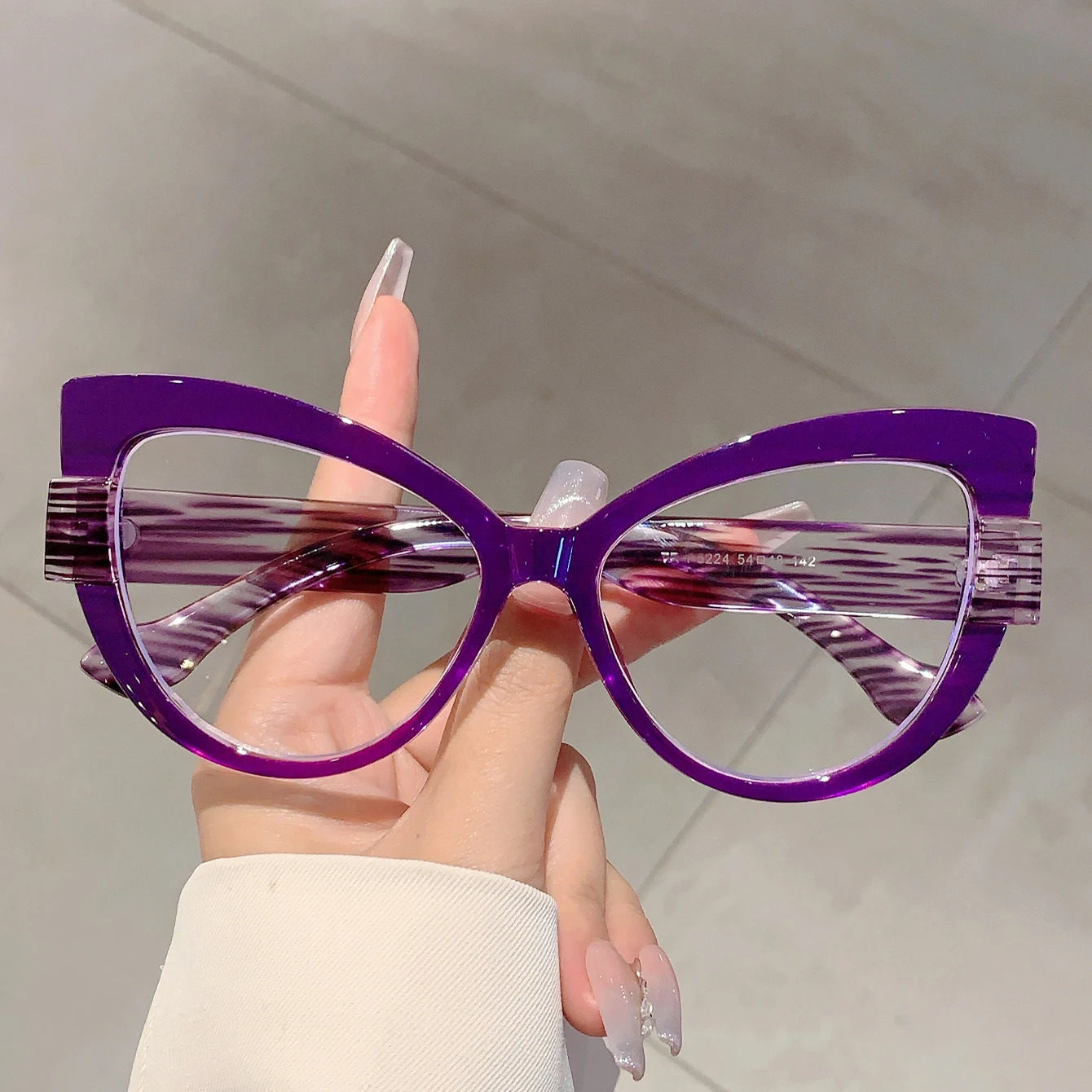KAMMPT Butterfly er Trends Frame Multicolor Non-prescription Women Eyewear Fashion Decoration Glasses for Lady 250107