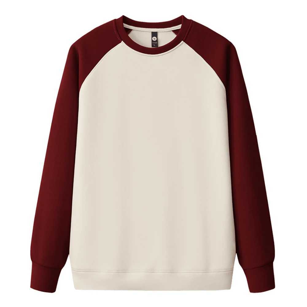 Fashion colored block waffle wool sweatshirt mens wholesale crew collar sweatshirt Raglan mens Sudadaras Hombur hooded sweatshirt W250108