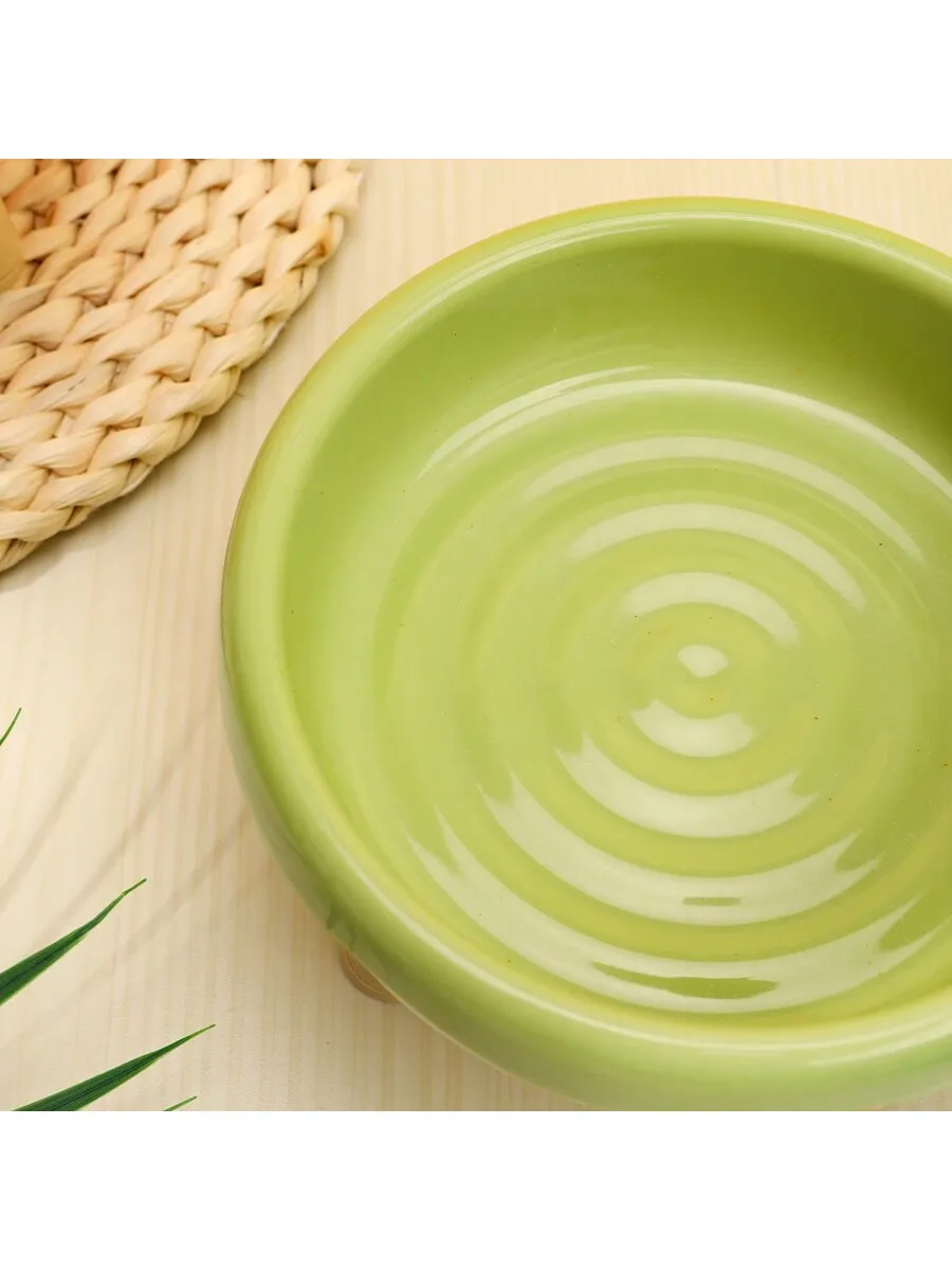 175691 Ceramic cat bowl, natural material, fired at high temperature, solid and smooth, easy to clean and non-toxic
