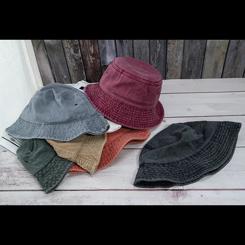 Unisex Bucket Hat Fashion Washed Denim Cap Men Panama Hats Women Summer Outdoor Casual Sunscreen Visor Fisherman Caps 250107