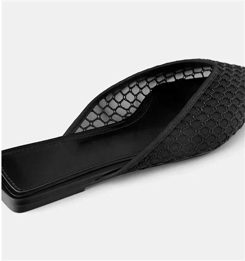 New Arrival Large size 42 mesh slippers womens shoes summer net beach shoes womens flat shoes womens sandals T250108