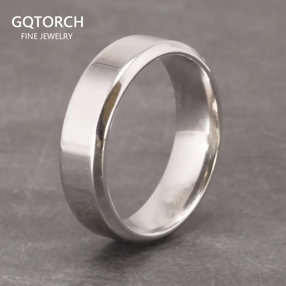 925 Sterling Silver 6mm Classic Polished Ring for Men and Women Free Name Engraved Inside Smooth Wedding Band Minimalism Jewelry 250107