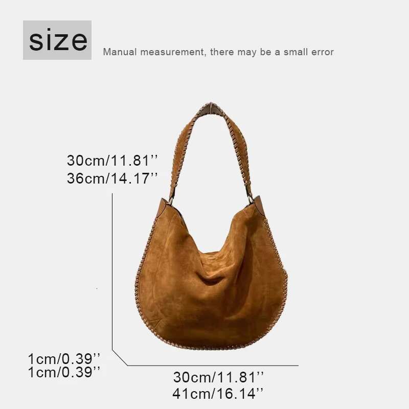 Faux Suede Slim Half Moon Bags For Women Designer Handbags Purses 2024 New In Vintage With Card Pocket Underarm Shoulder