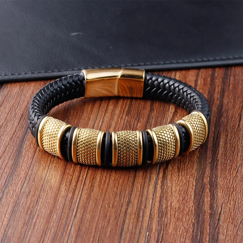 Vesky Italian Charm Bracelets Mark Men Fashion Leads to Fashion Man Accessories Vintage Wide Bracelet 250107