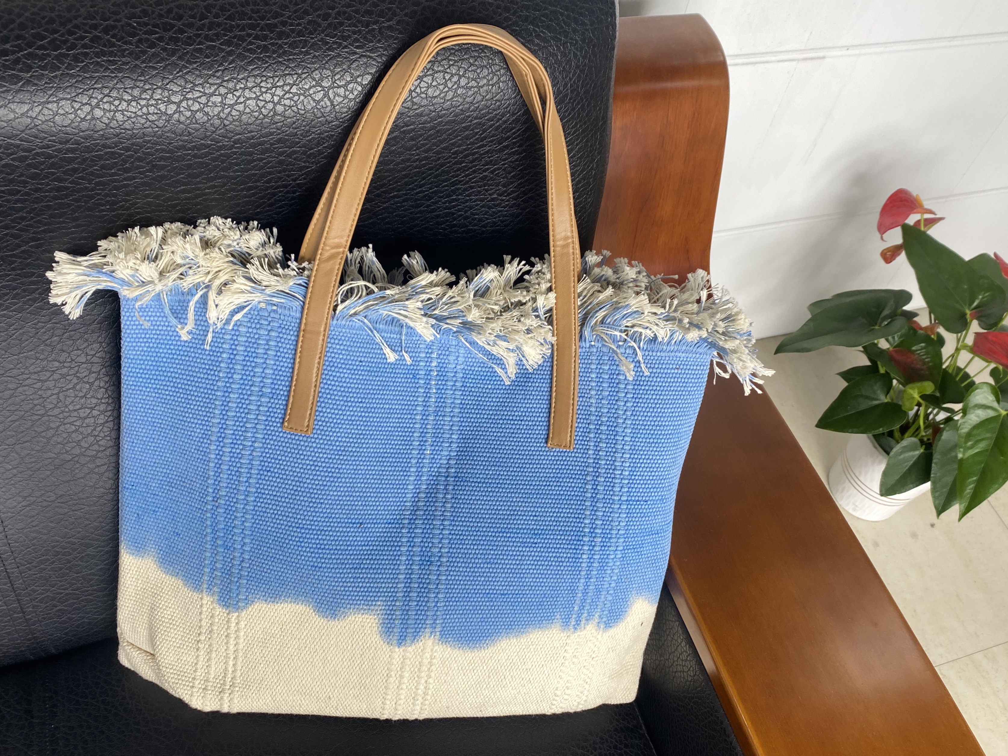 Vintage Handcrafted Cotton Canvas Shoulder Pouch