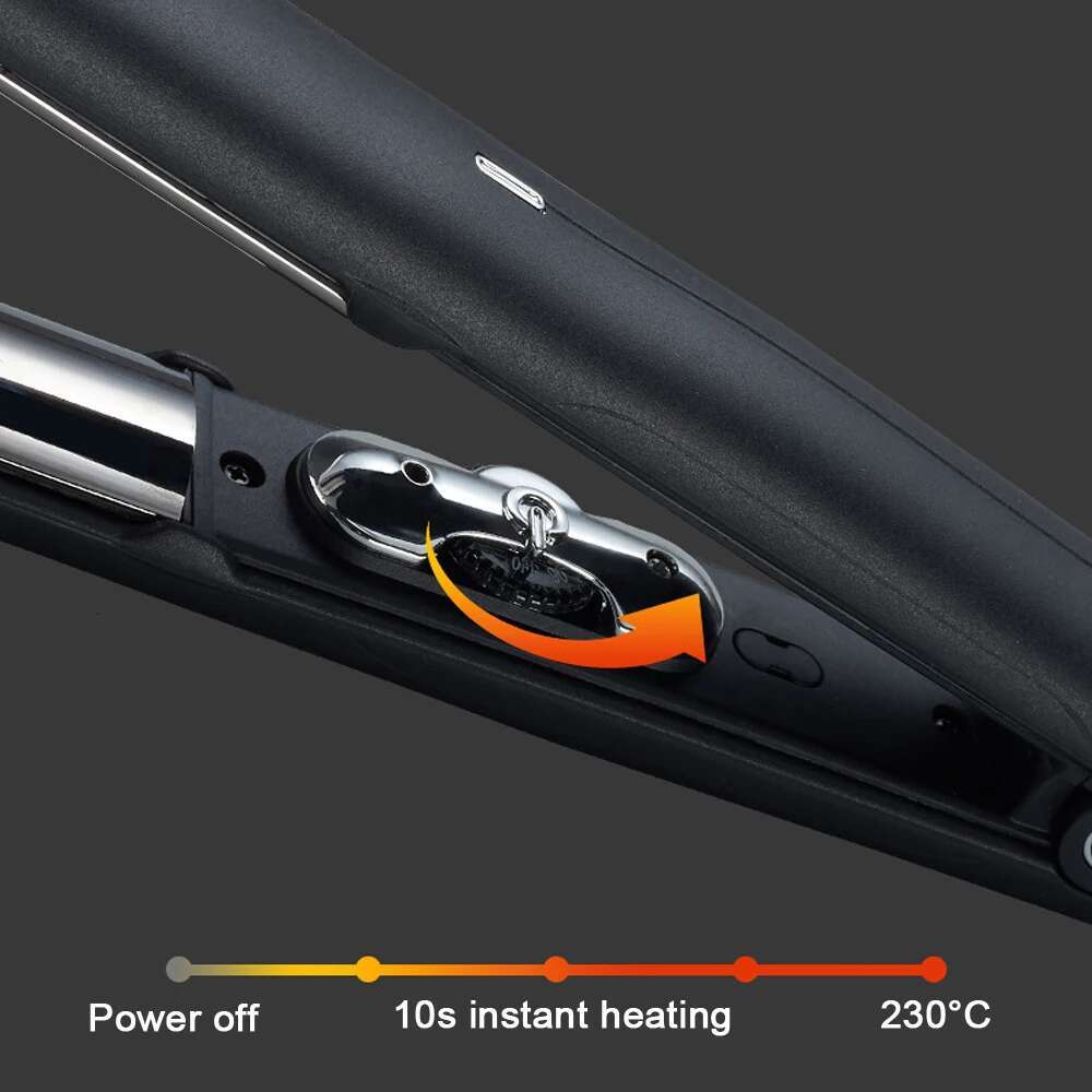 Curved Plate Curler Titanium U-shaped Flat Iron Professional 450°F Curg Irons Salon Hair Styg Tools Dual Voltage