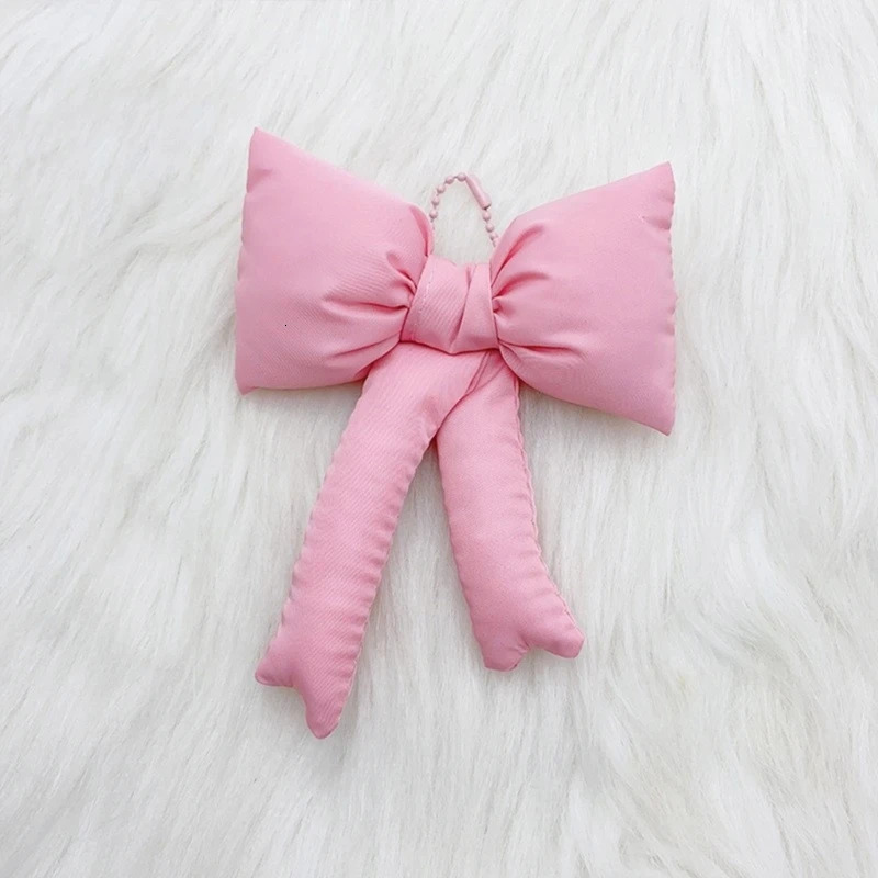Bowknot Keychain Bag Pendant Soft Cotton Keyring Fashionable and Accessory for Backpack Handbag 250107
