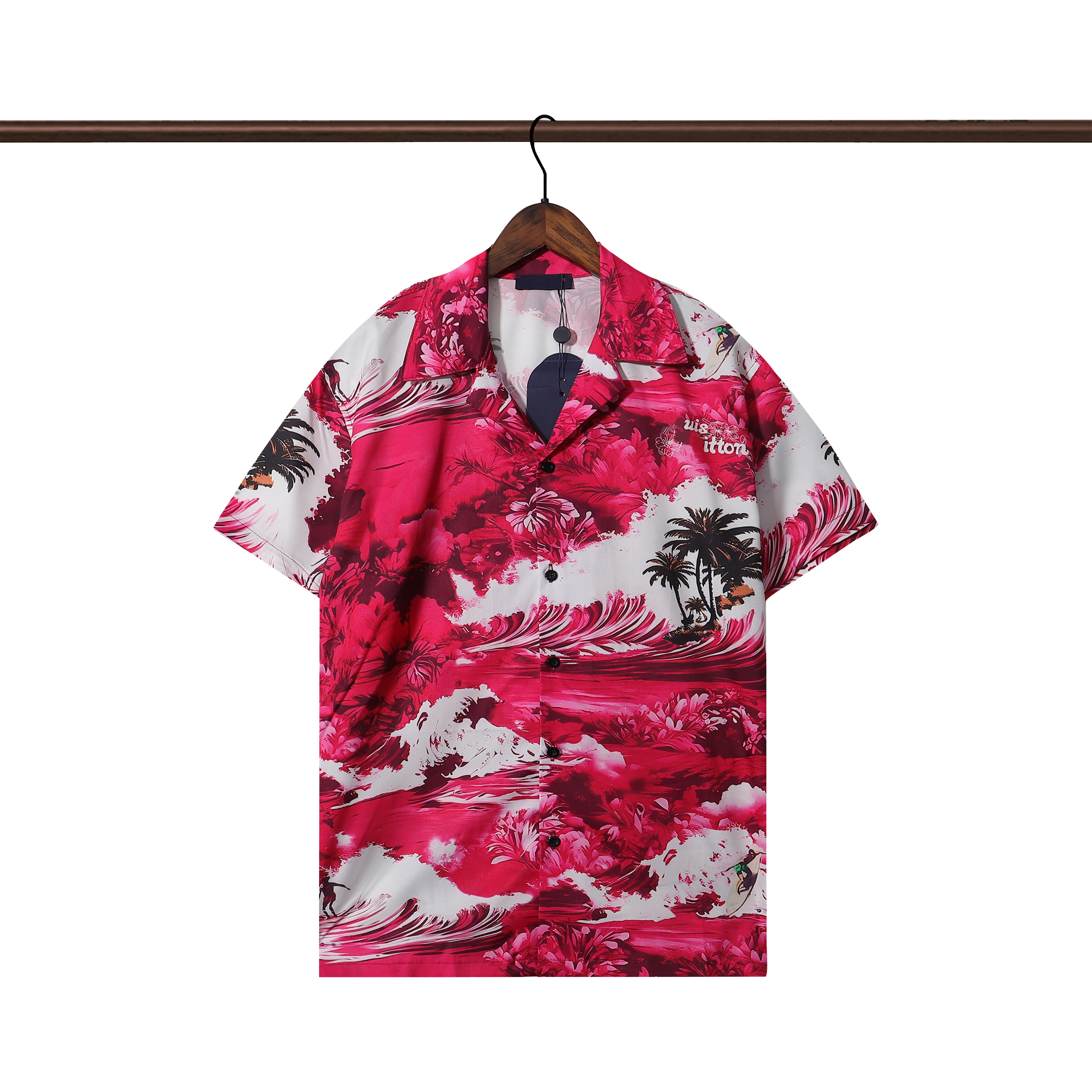 Designer Men's Short-Sleeved Silk Sport Knit Top with Rabbit Motif - Casual Slim Fit Style