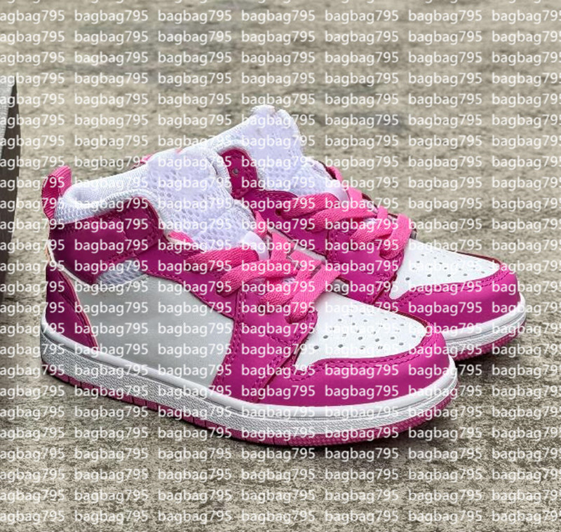 New style Kids Running Shoes toddler Sneakers youth Designer boys girls Workout Shoe Runner Black White Blue Sports Trainers Gift bag