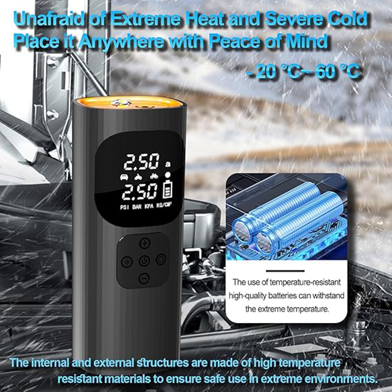 Cordless Precision Tyre Inflation Tool Compact 150 PSI Air Compressor for Easy Use on Automobiles, Motorbikes, EVs