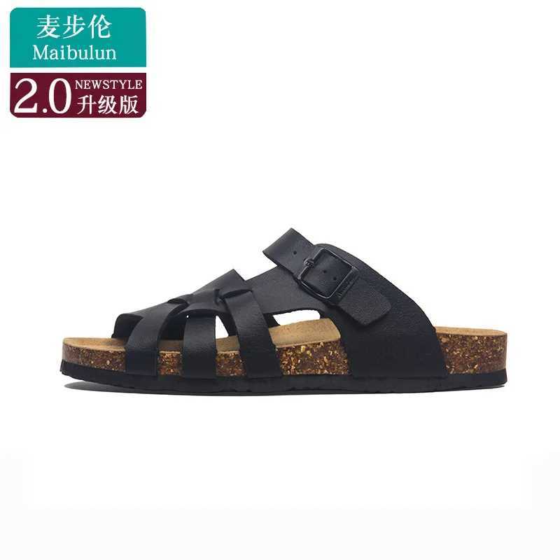 New Arrival Summer Cork Slippers Mens Beach Slide Womens Sandals New Casual Soft Flip Comfortable Home Couple Outdoor Shoes Zapatilla MUJI T250108