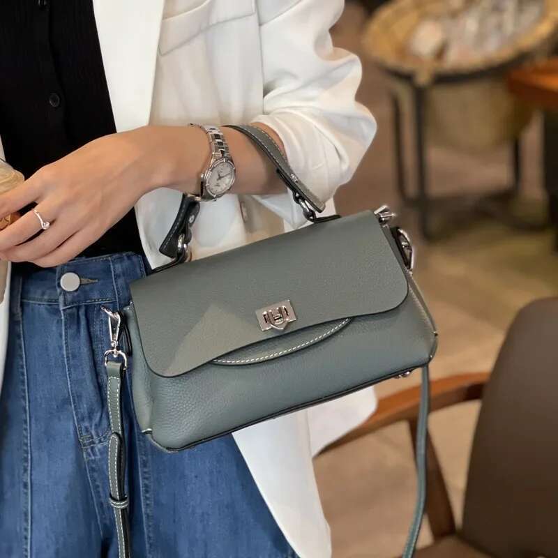 Women's Bags handbag Women's Genuine Handbag Ladies Casual Crossbody Small Soft Cow Leather Versatile Shoulder Messenger Bag High Quality