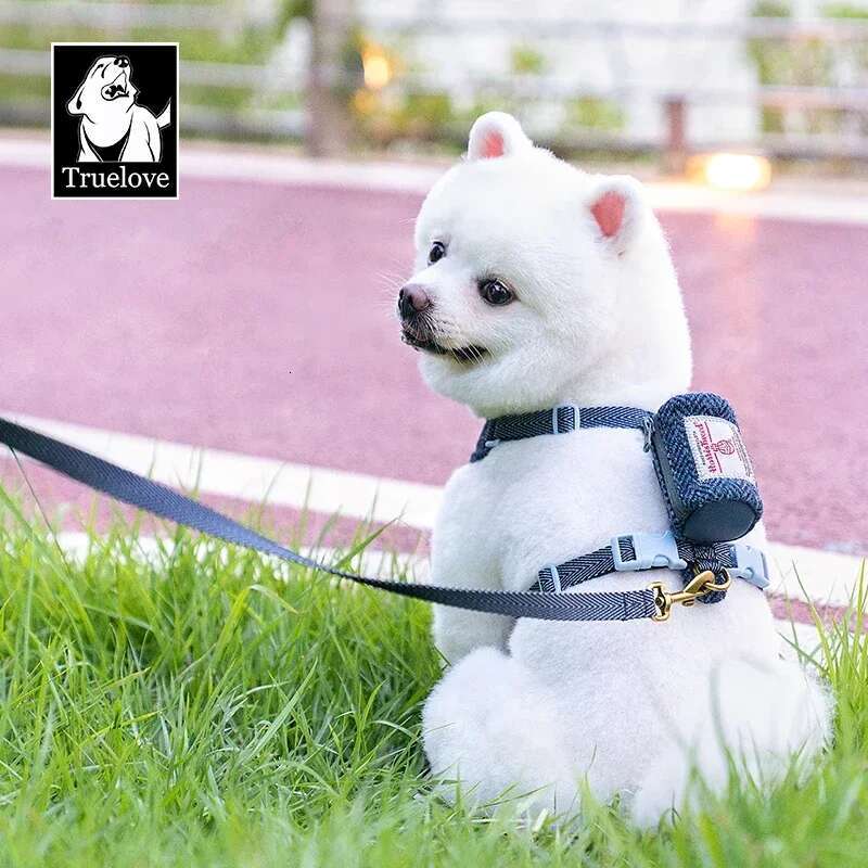 Truelove Pet Leash Set Harris Tweed Fabric No Pull Dog Vest Harness For Walking Training Adjustable Easy Control Tlh2912