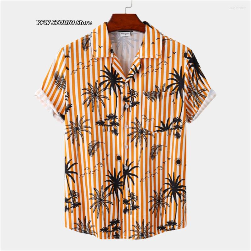 Men's Casual Shirts Contrasting Color Shirt Christmas Santa Print Summer Mens Clothing Fashion Beach Hawaiian Sport Sleeve