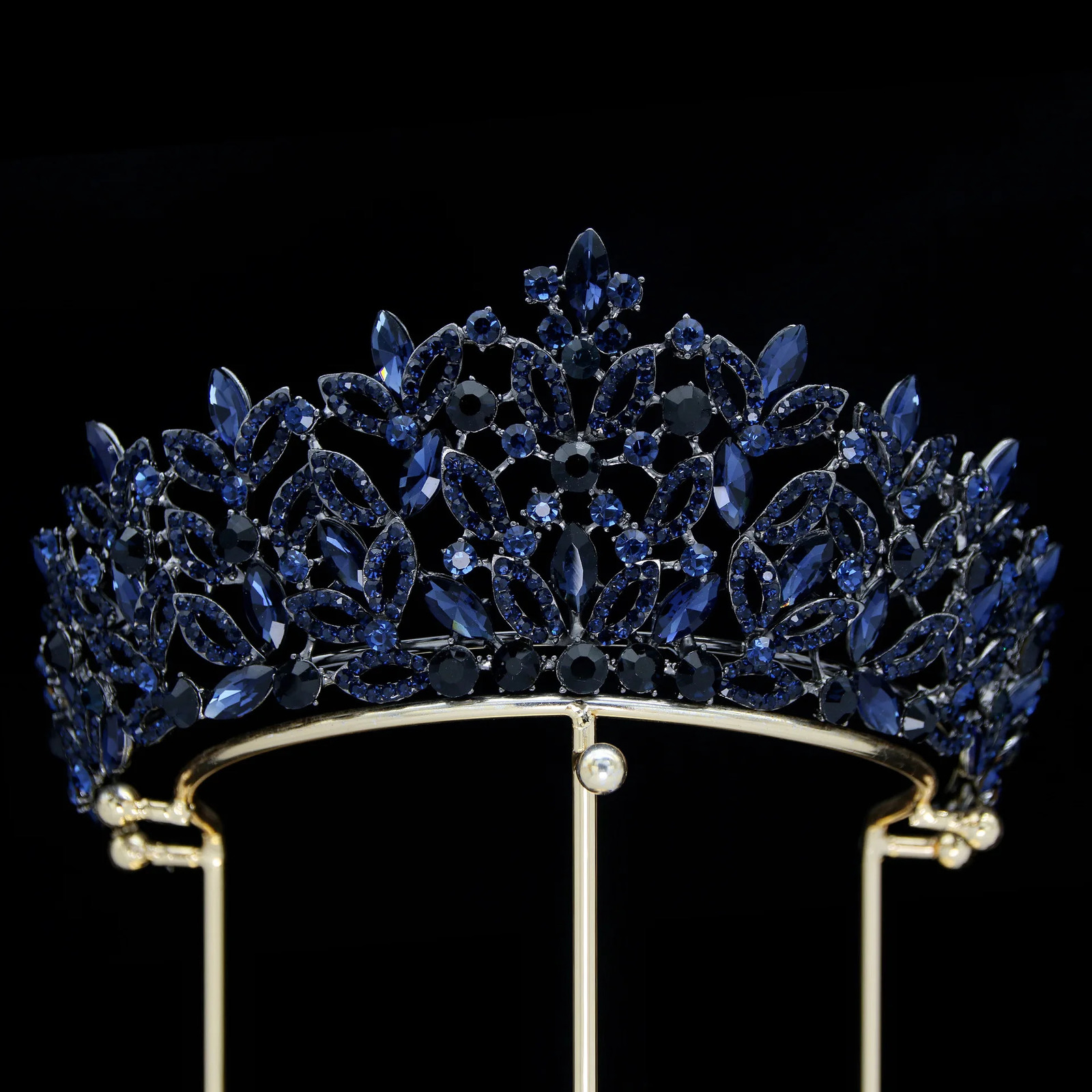 Baroque Crystal Bridal Tiaras Royal Queen Crowns For Women Rhinestone Pageant Diadem Veil Tiara Wedding Hair Accessories 250107