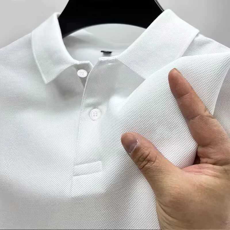 Mens Casual Polo Shirt Summer Streetwear Short Sleeve Business Casual Tops Quick-Drying Breathable Clothing POLO Shirt S-4XLXJ250108