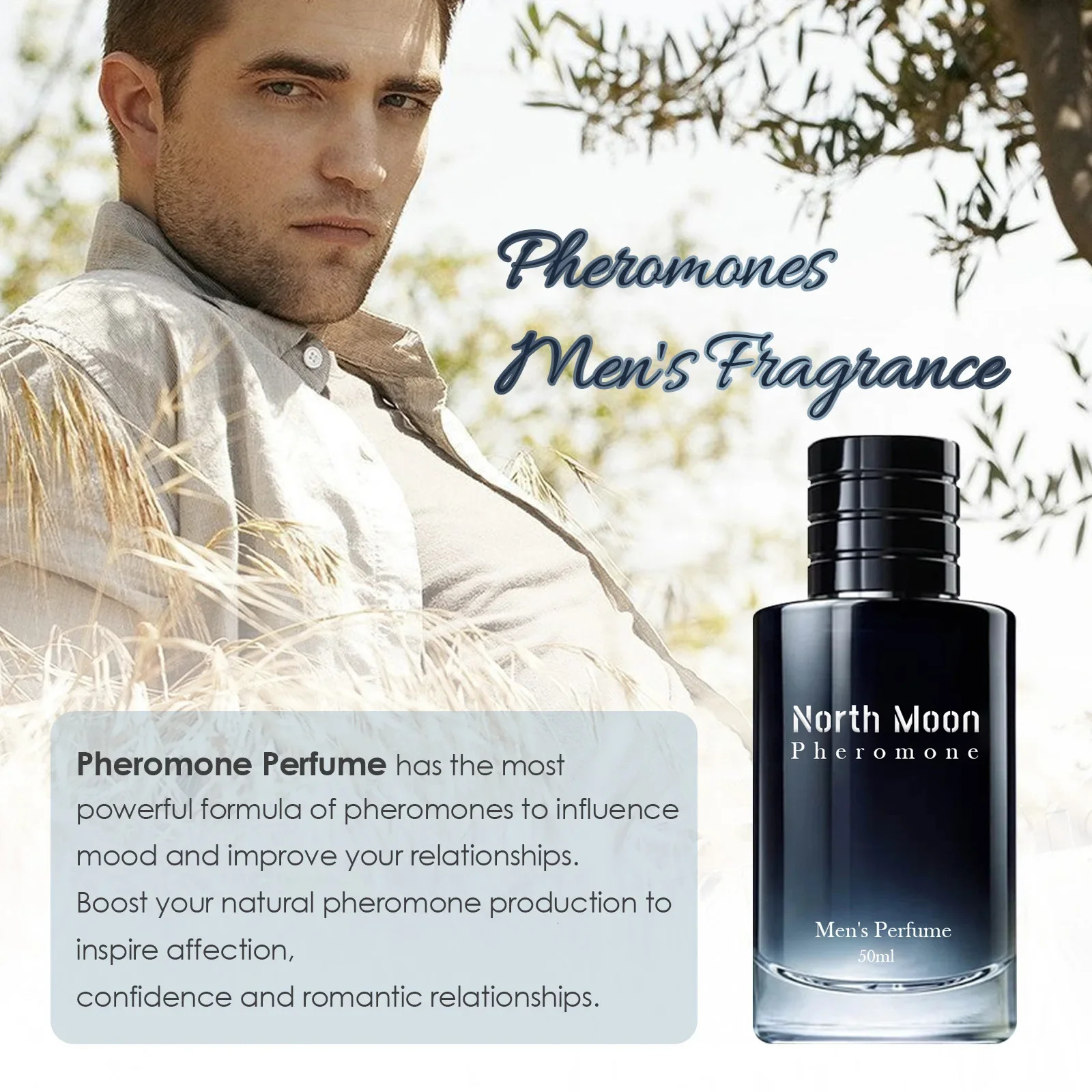50ml Men Perfume Spray Gift Lasting Fragrance Cologne Scent Attracting Women Fresh Natural Charming Pheromone Flirting Perfume 250107