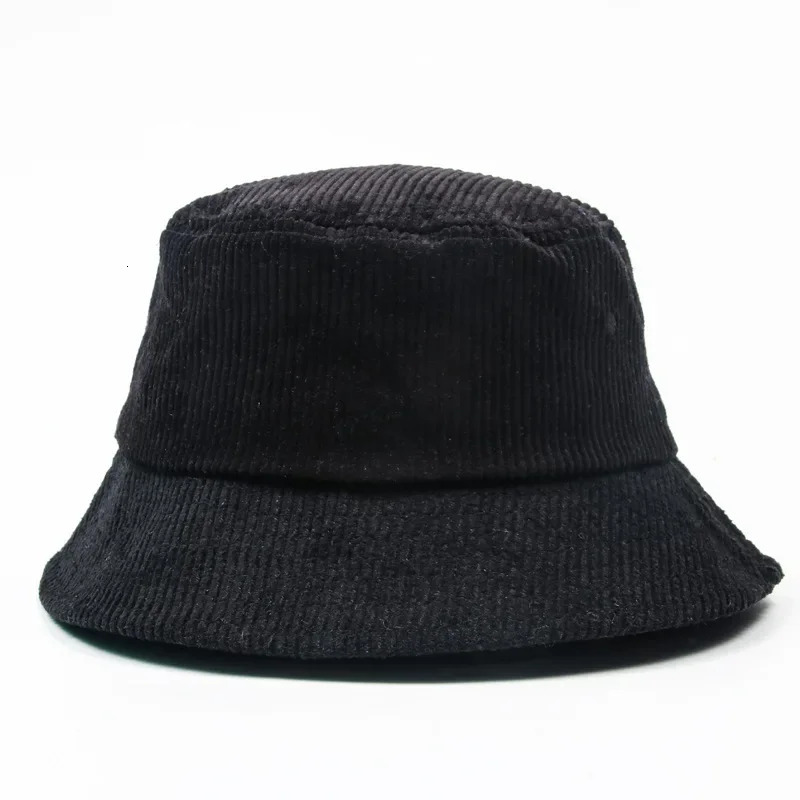 Womens Corduroy Bucket Hat Mens Casual Winter Warm Solid Bob Panama Caps Wide Brim Sun Fishing Fisherman Hat for Ladies 250107