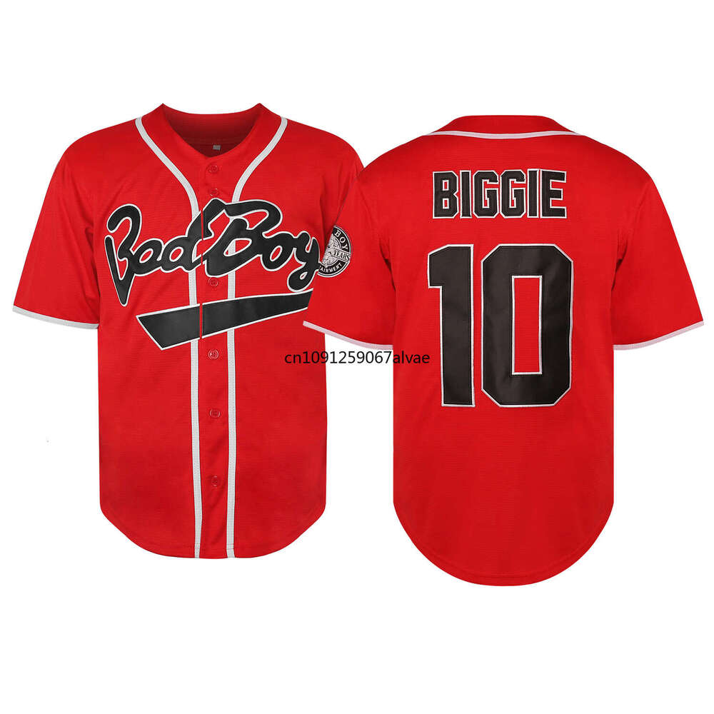 2025 Biggie Smalls 10 Badboy Baseball BG Movie Jersey Mens Shirt Cosplay Clothing All ed Us Size S-XXXL