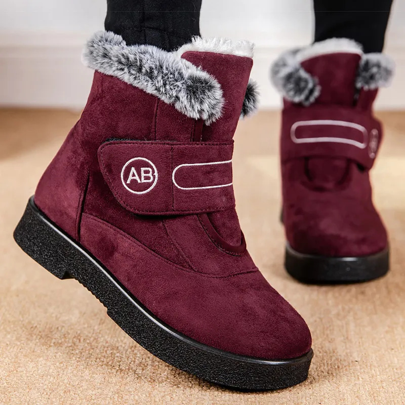 Womens Boots Super Warm Ankle Boots For Women Fur Shoes Winter Shoes Woman Snow Boots For Winter Low Heels Shoes Botas Mujer 250103