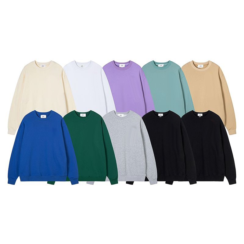mens hoodie sweatshirt classic embroidered round neck Paris fashion cotton casual couple long sleeve