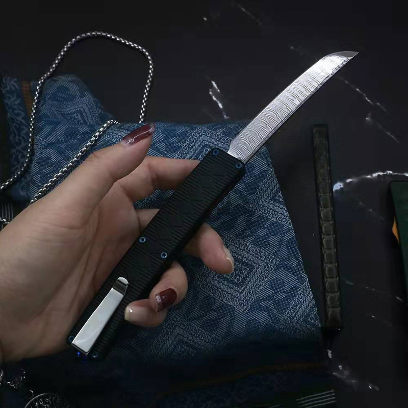 High End Tactical Knife Damascus Steel Tanto Blade CNC T6-6063 Aviation Aluminum Handle Outdoor Camping Hiking EDC Pocket Knives