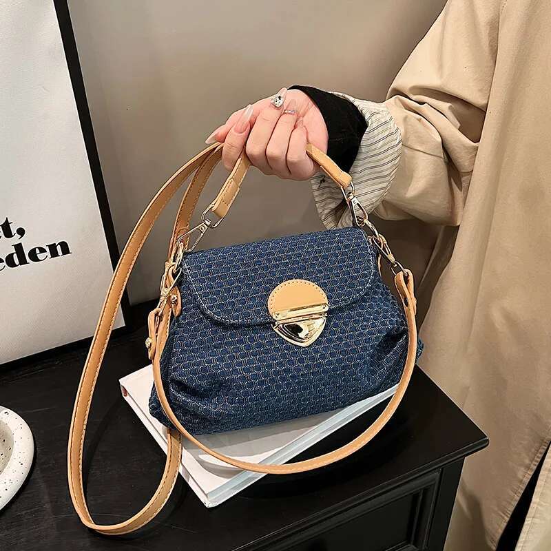 Designer Jean Women Denim Underarm Shopper Purse New Brand Women's Handbag Leather Shoulder Crossbody Bag