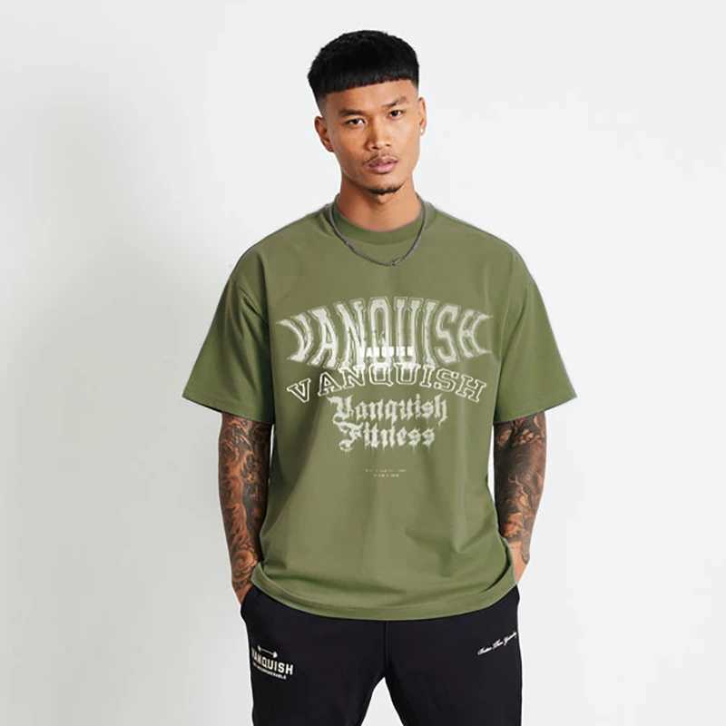 Sports new loose short sleeved T-shirt mens top pure cotton round neck fashionable casual street clothing trendy mens clothing M250108