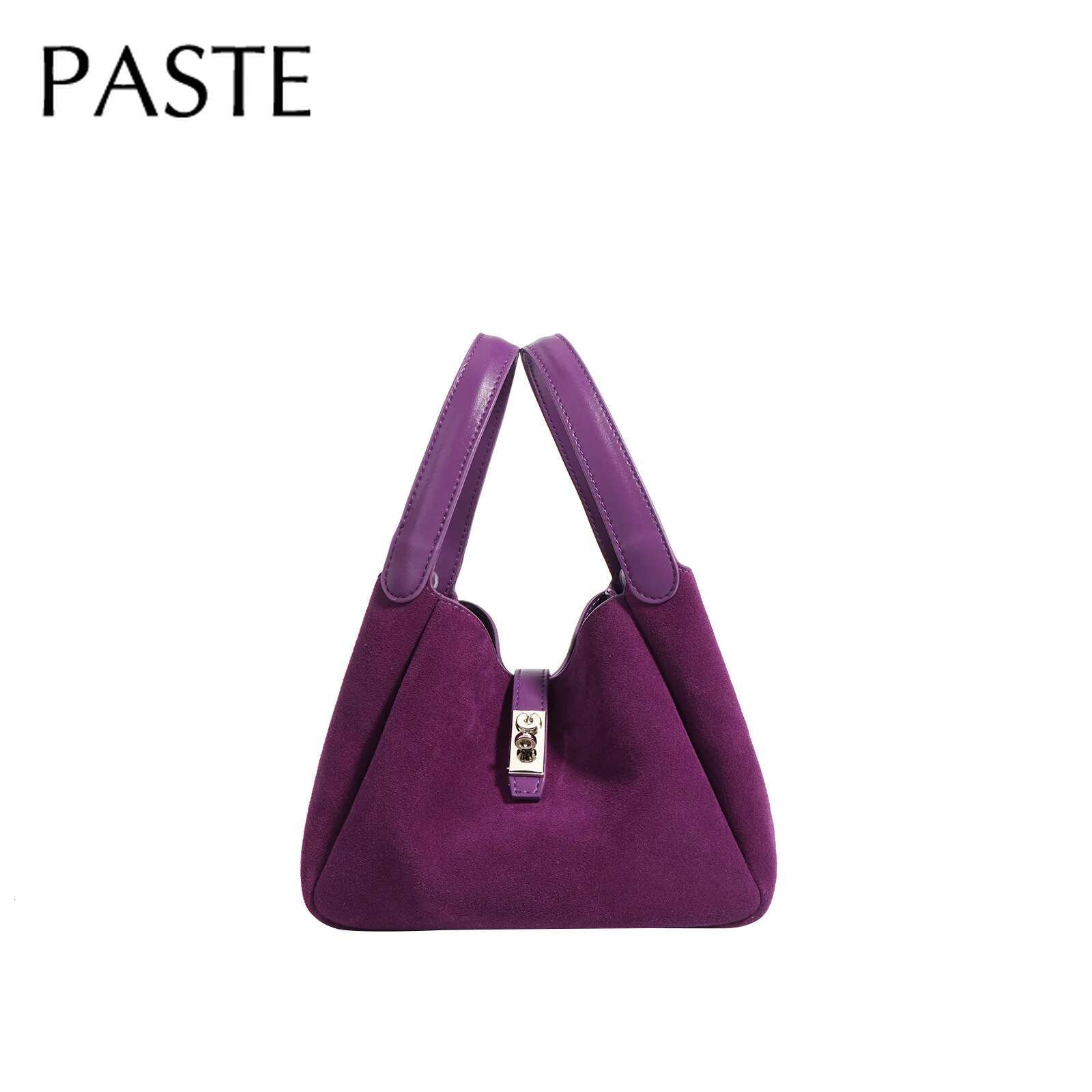 2025 Winter Small Shopper Tote High-End Suede Cow Leather Women Handbag Simple Commuter Versatile Single Shoulder Crossbody Bag