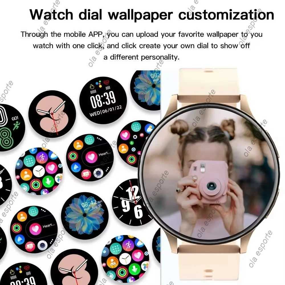 2024New Galaxy Smartwatch 6 Mens Full Touch Blood Pressure Blood Oxygen etooth Call Smart Watch Men Women ForXJ250108