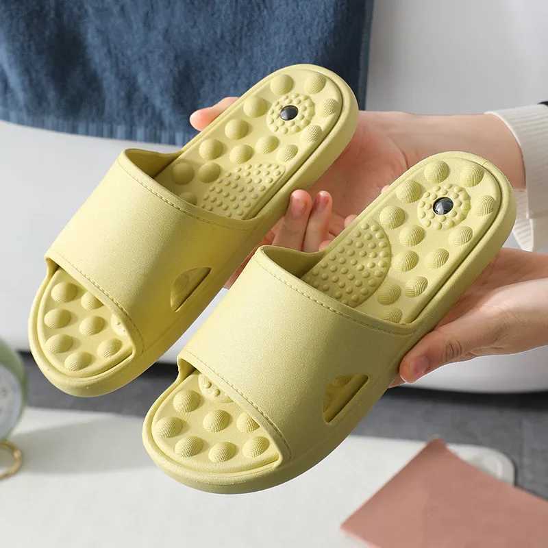 New Arrival Foot massage slider womens summer beach sandals couple soft family slider flat shoes without slider bathroom shower slider T250108