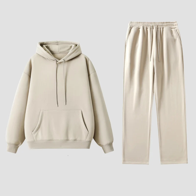 Womens Sets Hoodies Pants Casual Wear Suit Sportswear Solid Color Pullover Autumn and Winter Fashion 250106