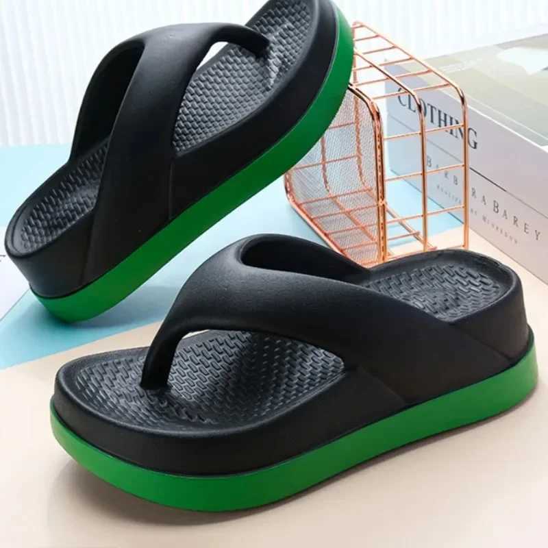 New Arrival Womens flip up popular design shoes trend casual platform sandals anti slip outdoor slippers unique function flat sandals T250108