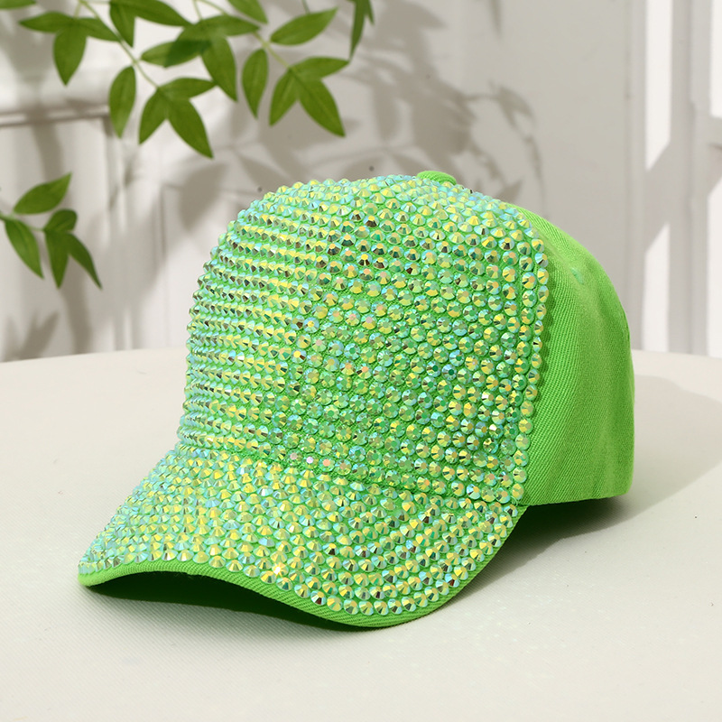 Hip-hop baseball cap street casual style sequin baseball cap bigger and wider sun hat nightclub rap hundred hats