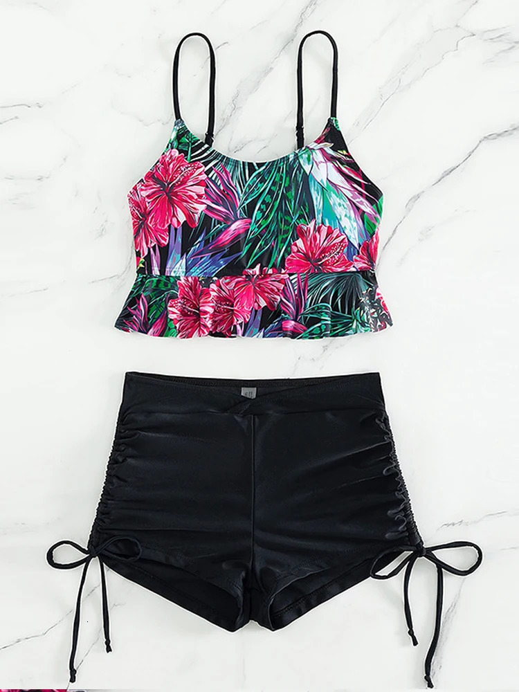 VigoBreviya 2025 Print Strapped Swimwear Women Push Up High Waist Bikini Set Sexy Backless Swimsuit Summer Beach Bathing Suit 250106