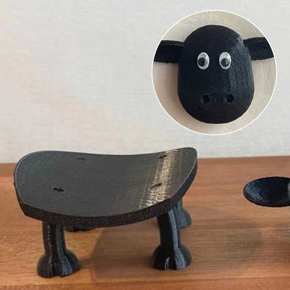 Sheep toilet paper holder resin cute sheep tissue box stackable suitable for his shower and dressing table Y250107