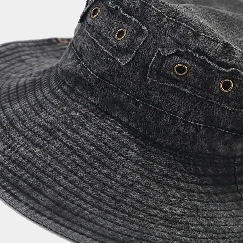 Four Seasons Cotton Solid Bucket Hat Fisherman Hat Outdoor Travel Sun Cap For Men And Women 170 250107