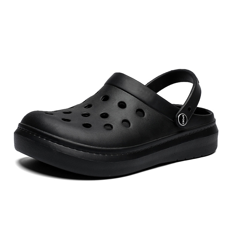 free shipping 2025 Summer New Beach Shoes for Men Casual Breathable Lightweight Sandals Outdoor Slippers black white blue