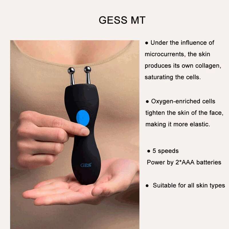 GESS Microcurrent Facial Device, Face Lift Massager Anti Aging Skin and Neck Care Beauty Tools for Home,Office